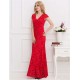 Plus Size Lace Long Dress