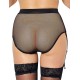 High Waist Side Garter Fishnet Panty