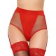 High Waist Side Garter Fishnet Panty