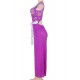 Open Long Purple Lace Dress Sleepwear Gown