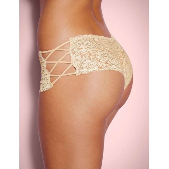 Nude Floral Lace High Waist Sexy Panty