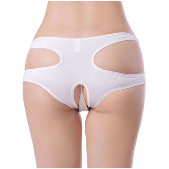 White Sexy Cut Out Open Crotch Panty