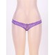 Open Crotch Caged Back Purple Lace Panty