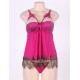 Regal Romance Sexy Rose Red Lace Babydoll