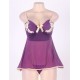 The King Mistress Sexy Scallop Purple Babydoll