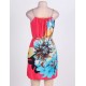 On Sale Multi Flowers Ladies Fashion Dress With belt