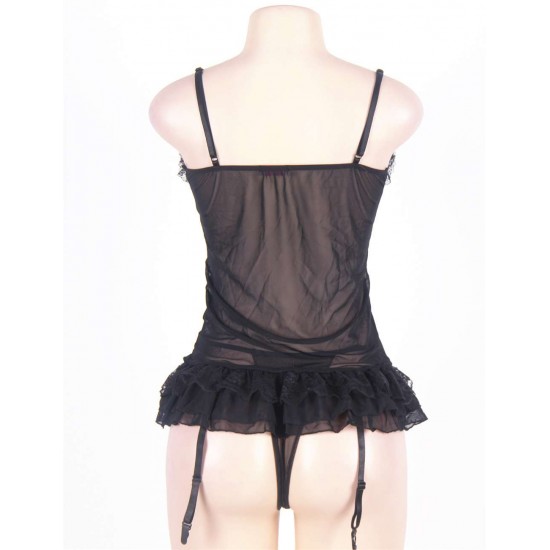 Sheer Mesh Black Babydoll