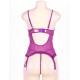 Purple Plus Size Lace Teddy With A Front Keyhole