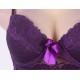 Purple Transparent Lace Top Plus Size Babydoll