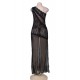 Black Lace Asymmetrical Gown