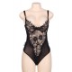 Chic Kissable Black Sheer Mesh Backless Teddy