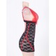 Stretch Red And Black Babydoll Denier Chemise