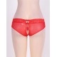 Plus Size Sexy Holiday Peek A Boo Back Mesh Crotchless Valentines Panty