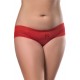 Plus Size Sexy Holiday Peek A Boo Back Mesh Crotchless Valentines Panty