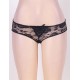 Black Plus Size Open Crotch Strappy Lace Thongs