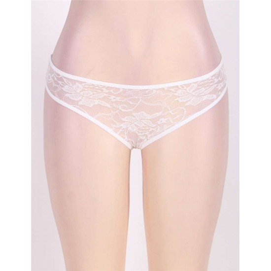 White Lace Open Crotch Sexy Panty