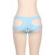 Seven Colors Bright Blue Cut Out Open Crotch Panty