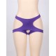 Sexy Cut Out Purple Open Crotch Panty