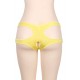 Sexy Yellow Open Crotch Cut Out Panty