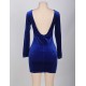 On Sale Backless Blue Sparkle Dress