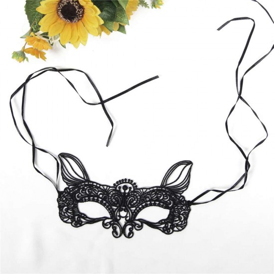 Butterfly Black Bra Set With Mask