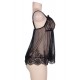 Transparent Lace Babydoll With Hollow Out Panty