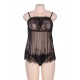 Transparent Lace Babydoll With Hollow Out Panty