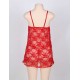 On Sale Sheer Red Lace Plus Size Babydoll With G-String