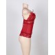 Red Lace And Cranberry Teddy Lingerie