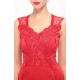 Red Deluxe Decals Fashion Dress Lace Bodycon