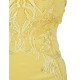 Elegant Yellow Deluxe Decals Fashion Dress