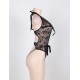 Sexy Black Lace Deep V Teddy Lingerie