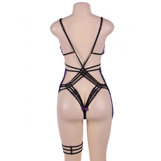 Strappy Mesh Flyaway Babydoll Set