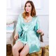 Two-Piece Satin Mint Green Sleepwear