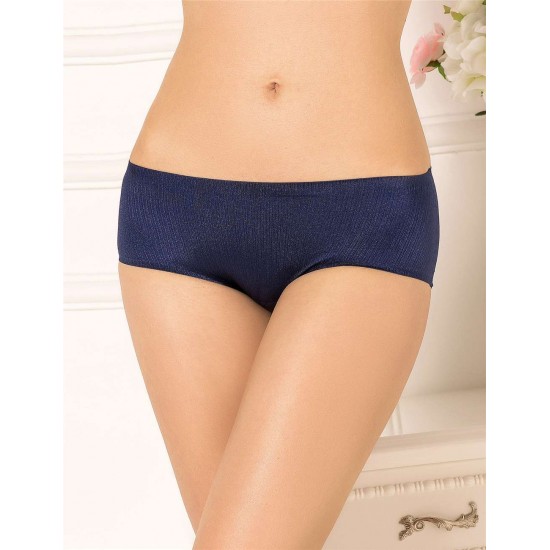 Dark Blue Plus Size Flash Silky Soft Sexy Panty