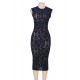 Dark Blue Elegant Bodycon Fashion Slim Dress