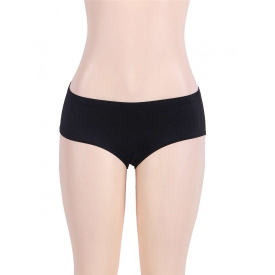 Black Plus Size Flash Silky Soft Sexy Panty