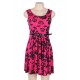 Print rose pink fashion dress