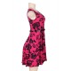 Print rose pink fashion dress