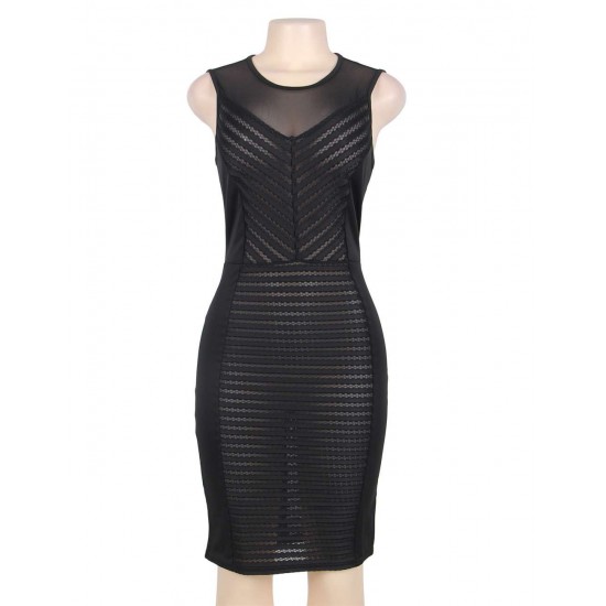 Deluxe black stripe Fashion Dress