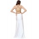 White Separate Golden Edge Dress