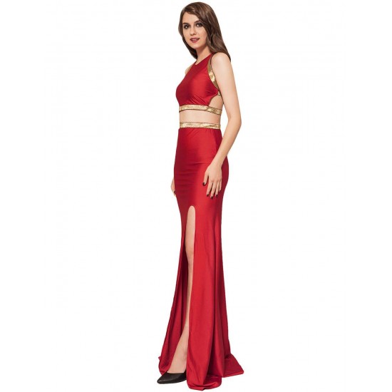 Red Separate Golden Edge Dress