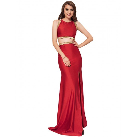 Red Separate Golden Edge Dress