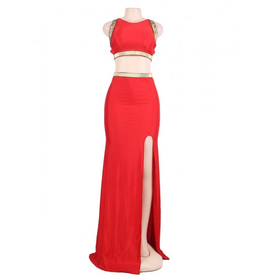 Red Separate Golden Edge Dress