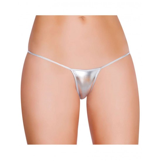 Silver Exotic Micro Shiny G String Thongs