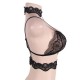 Black Seductive Strappy Choker Lace Bra Lingerie