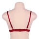 Plus Size Red Strappy Harness Bralette Bra