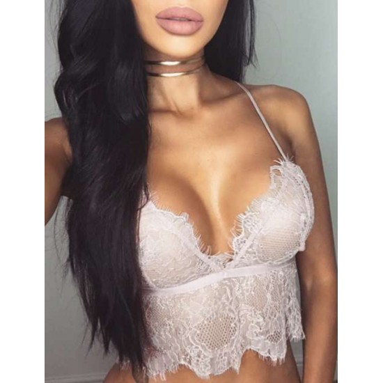 White Lace Bralette Top