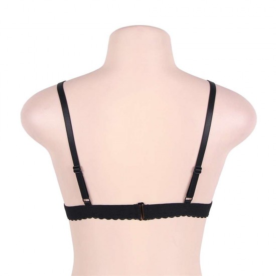 Strappy Harness Black Bralette Bra