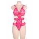 Heart Jacquard Stretch Mesh Teddy